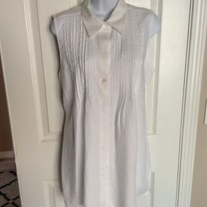 Linen Sleeveless Tunic in XL